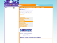 Website van Allintext 