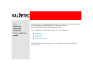 Website van Valvetec 