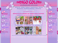 Website van Indigo Colors 