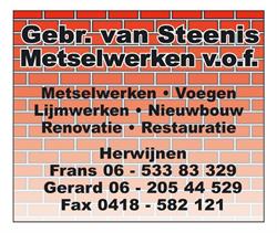 Gebr. Van Steenis Metselwerken V.o.f.
