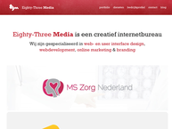 Website van Eighty Three Design 