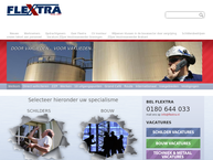 Website van Flextra Bouwteam 