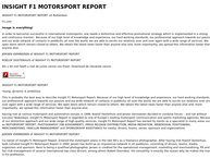 Insight F1 Motorsport Report