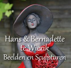 Keramische beelden Hans en Bernadette te Wierik