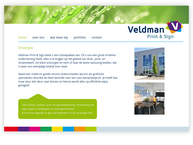 Website van Veldman Print & Sign VOF 