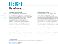 Website van Insight Pharma Services B.v. 