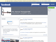 Website van P.g. Korver Transport B.v. 
