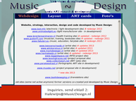 Website van Music Design 