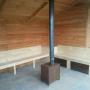 Bouw tuinhuis, incl. bank.