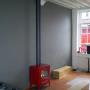 houtkachel emaille rood