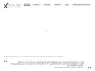 Website van Exact ICT 