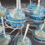 Cakepop, brownielollie gedoopt in witte chocolade