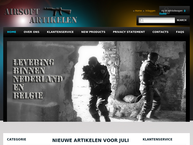 Website van Airsoftartikelen.nl 