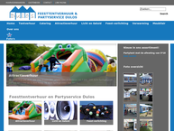 Website van feesttentverhuur & partyserv. dulos 