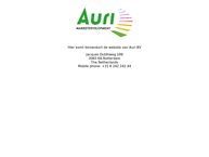 Website van Auri B.V. 