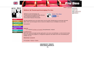 Website van Theatersportvereniging Pro Deo 