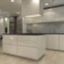 3d impressie en ontwerp, aanbouw met keuken