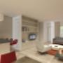 ontwerp woonkamer met open keuken