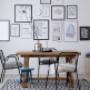 wanddecoratie lijstjes, foto's en tekst zwart wit