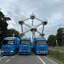 Accuraat Verhuur vrachtwagens voor Atomium Brussel landscape