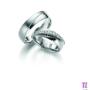 Witgouden trouwringen wit en zwart diamant