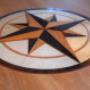 Eettafel met 3D windroos