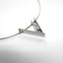 hanger edelstaal met topaas