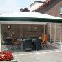 Wolfkap zadeldak overkapping met vouwdeuren