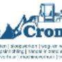 Logo De Crom - wit met blauwe
