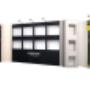 Gebogen beursstand wand