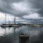 Storm op komst Hiddensee