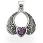Gevleugeld hart met amethyst