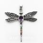 Libelle hanger met edelstenen