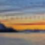 zonsopkomst op de Lofoten in de winter