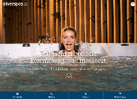 Website van Silverspas - Water. Massage. Power. 