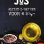 Altijd 3 gangen voor €25,-