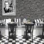 rock black stone panel