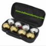supply metal petanque ball in golden color and silver color