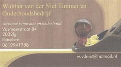 Walther van der Niet Timmer en Onderhoudsbedrijf