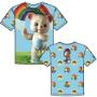 T-shirt van tricot paneel Beertje - Stenzo
