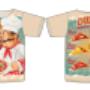 T-shirt van tricot paneel Pizza - Stenzo