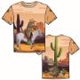 T-shirt van tricot paneel Woestijn - Stenzo
