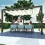 aluminium pergola schaduwdoek