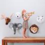 Kidsdecoshop.nl , wanddecorarie Dierenkoppen Wild & Soft