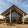 Arc2 architecten heeft van een particuliere opdrachtgever opdracht gekregen een ontwerp te maken voor een biobased woonhuis in een landelijke context. Het resultaat is een zogenaamde woonschuur dat in de basis wordt gekenmerkt door een langgerekt eenlaags volume met kap, opgebouwd uit een zichtbare houtskeletbouw constructie. Het karakteristieke uitkragende dak biedt de bewoners beschutting en droogloop rondom het huis, en vormt een geleidelijke overgang tussen interieur en exterieur.