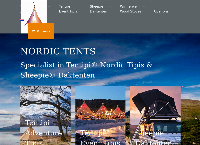 Website van Nordic Tents 