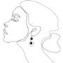 Circles & pearls donkere parels kort (ook lang en in goud)