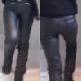 Stoere leren dames broek Les femmes leder mode