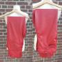 Leren dames broek rood Les Femmes mode