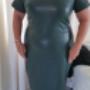 Grote maat leren jurk Les Femmes mode